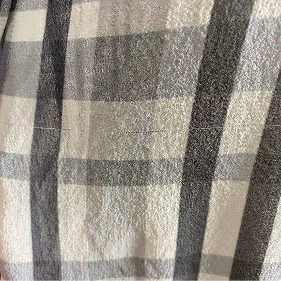 Paige Silk button down floral and plaid mix print blouse - Picture 9 of 9